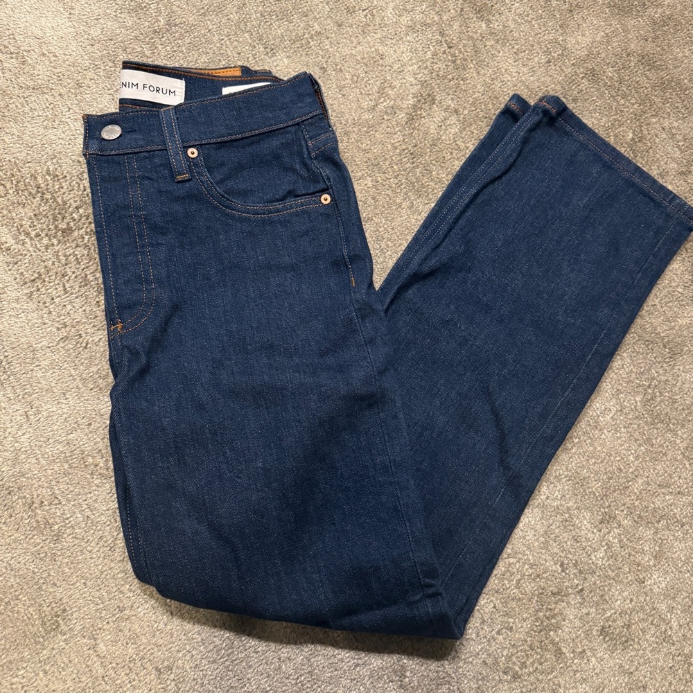 Denim Forum Arlo High Rise Straight Jeans